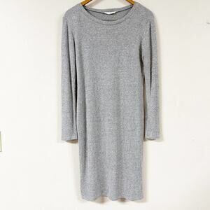 HELLO MIZ Maternity Sweater Dress Size Large Light Gray